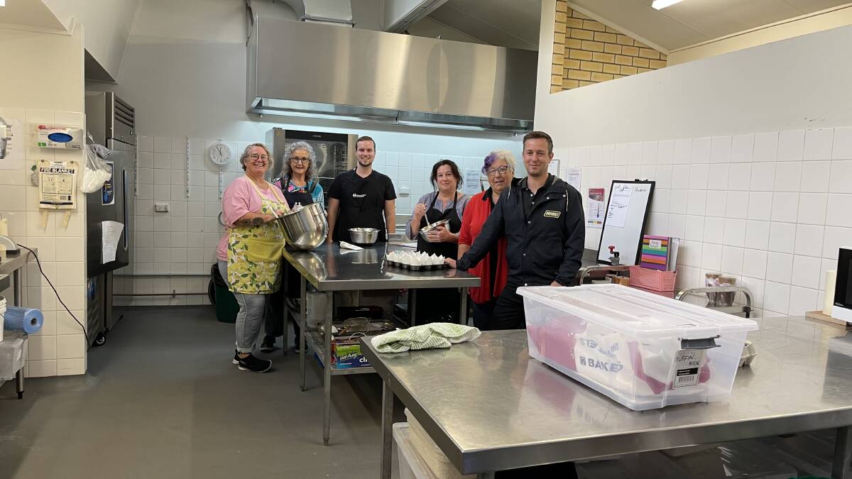 KITCHEN WIZARDS: MOW Volunteers in the Nowra MOW Kitchen at Bomaderry. (From Left) Head Chef, Shelly Walker with Rhonda, Nathan, Sally, Francoise and Luke. Picture: Supplied. 