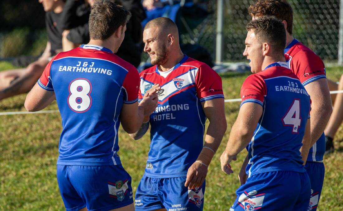 HUNTING THEIR PREY: The dynamite Gerringong Lions move into first place with a domination of the Shallharbour Sharks. Picture: CAM BROWN'S PHOTOGRAPHY