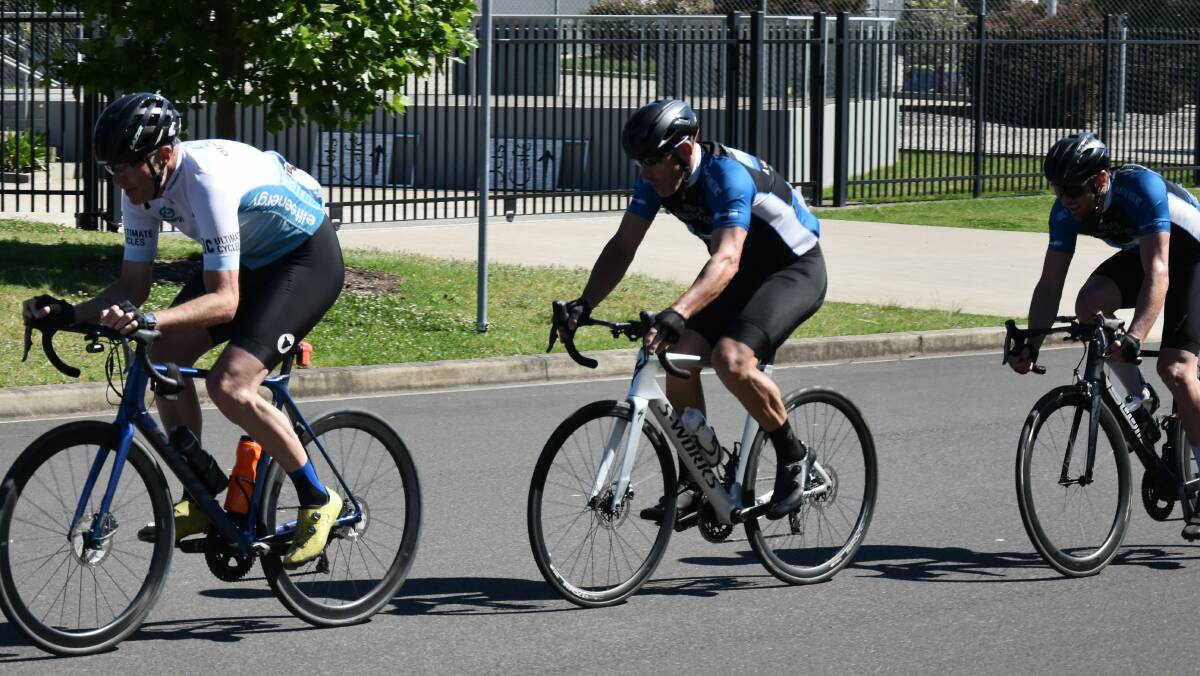 Mark Astley, Mark Williams and Gavin Nethery in the NVC's Donut Series Division 1 race. Supplied picture 