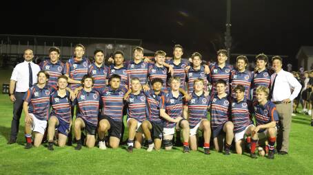 The 2023 Nowra Anglican College schoolboys side after their match against Tonga. Picture supplied. 