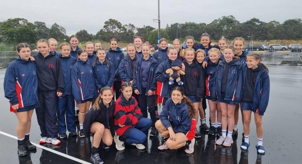 STARS OF THE COURT: The young netballers on site at Baulkham Hills. Picture: Shoalhaven Netball Association. 