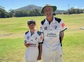 Ted Street (right) with grandson Alec Redlich after a 4th grade partnership last season. Picture by The Heads News. 