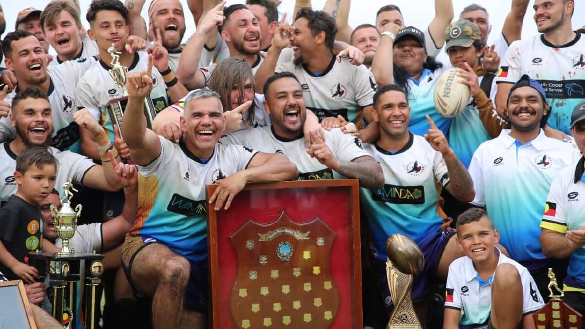 The 2019 Koori Knockout champion South Coast Black Cockatoos. Picture by NITV 