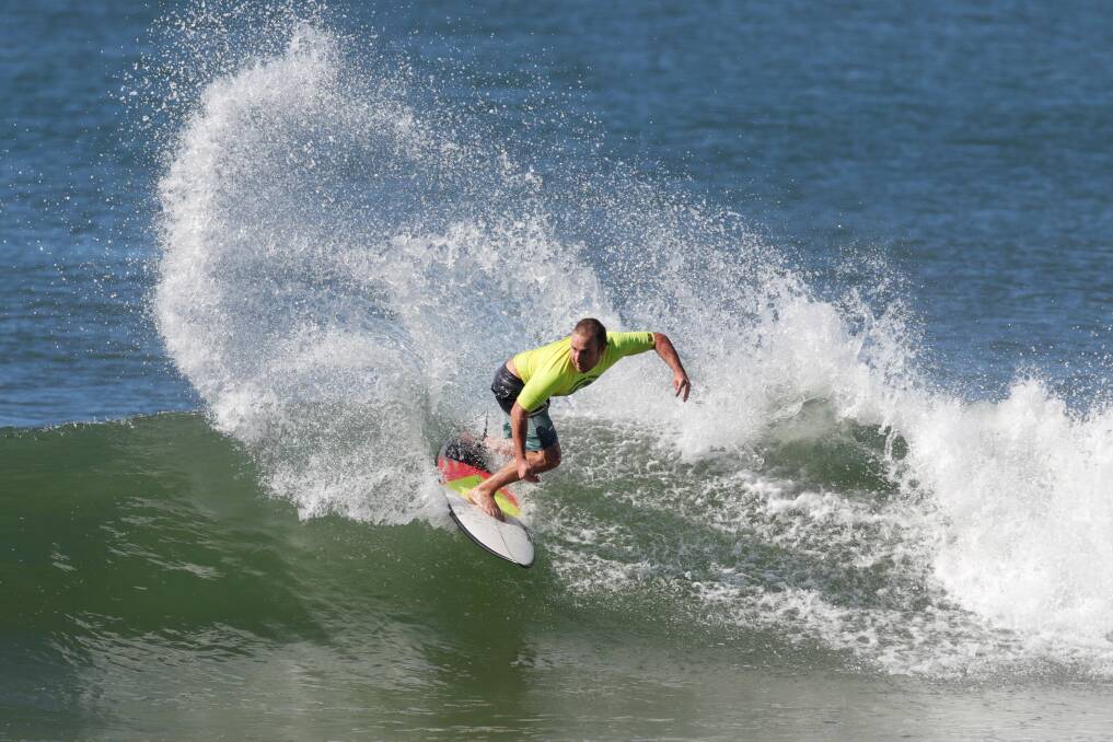Surfer Parrish Byrne competes at the Steel City Surf Classic in memory of Thirroul local Ty Delaney. Picture: Sylvia Liber
