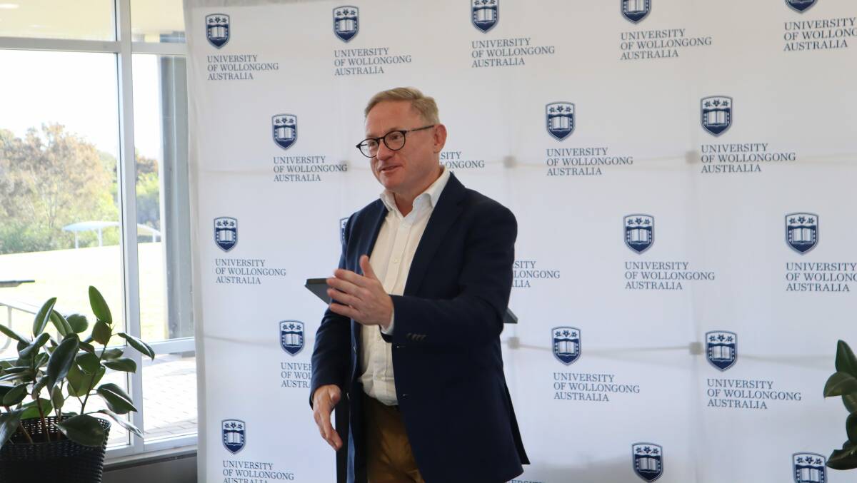 Minister for Regional Youth Ben Franklin visited University of Wollongong Shoalhaven to announce funding for Sonder Youth. Picture: Jorja McDonnell