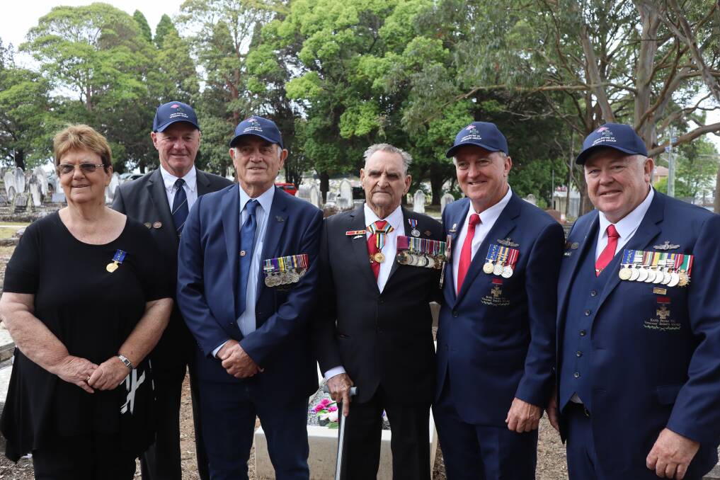 Robyn Florance OAM, Darryl Kelly OAM, Graeme Morrison, Keith Payne VC, Rick Meehan OAM, and Fred Campbell OAM. Picture by Jorja McDonnell.