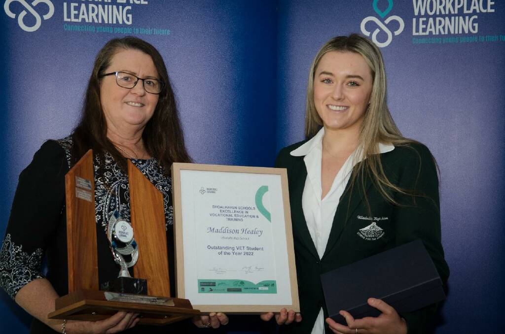 TOP OF THE CLASS: Ulladulla High School's Maddison Healey won the overall VET Student of the Year award. Picture: supplied