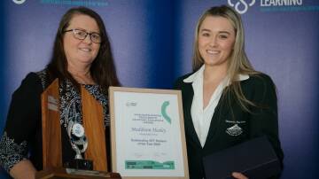 TOP OF THE CLASS: Ulladulla High School's Maddison Healey won the overall VET Student of the Year award. Picture: supplied