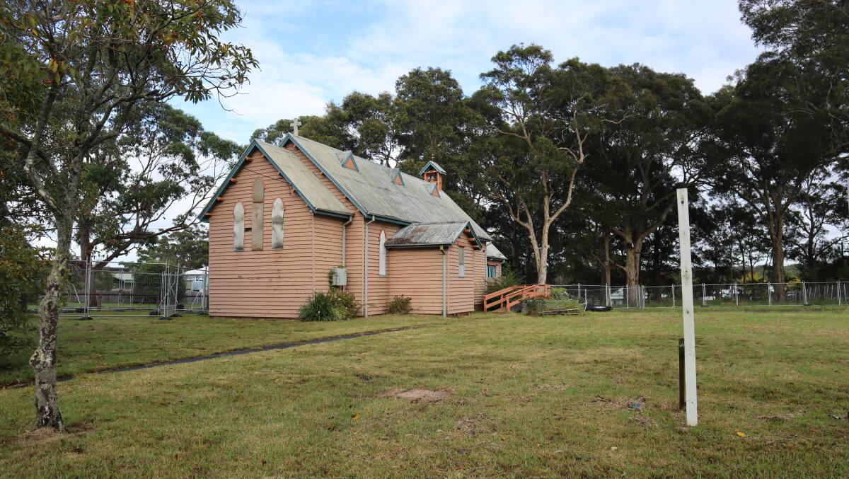 CENTRE OF ATTENTION: Huskisson's former Anglican Church is at the heart of discussions around the building's condition, and graves on the site. Picture: Jorja McDonnell