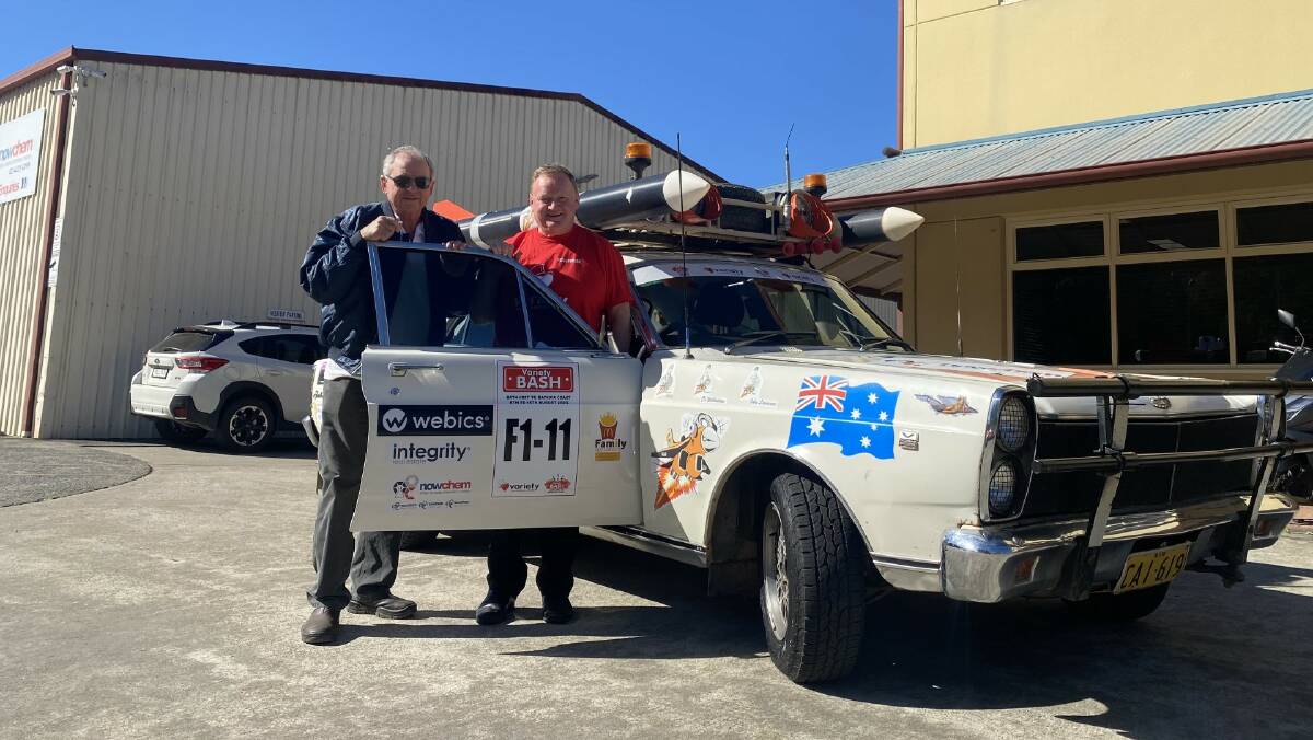 John Lawerence and John Lamont will join the Variety Bash convoy in their 1969 Ford Fairlaine. Picture supplied.