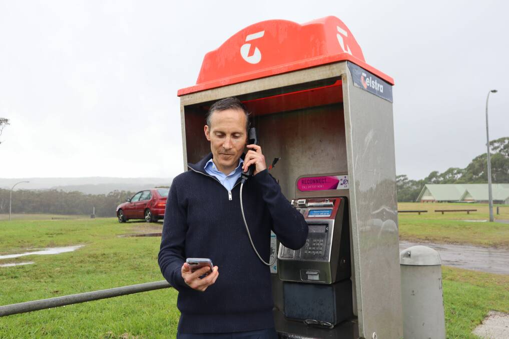 SIGNAL BOOST: Fenner MP Andrew Leigh has has promised $750,000 to fix the mobile black spot in Wreck Bay Village, should Labor win the election. Picture: Jorja McDonnell.