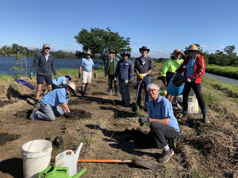 Shoalhaven Riverwatch volunteers, pictured on a tree planting day at Pig Island in the Shoalhaven River. Picture supplied