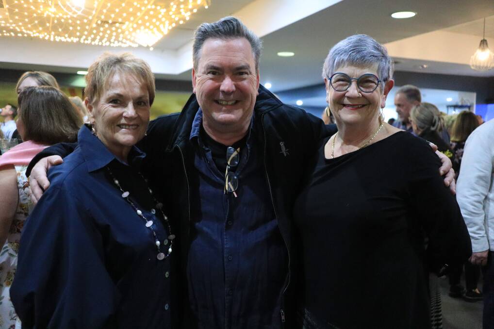 Shoalhaven Food Network founder Di Laver launched the Autumn Celebration of Food with emcee Simon Marnie and Michelle Miran. Picture by Jorja McDonnell.