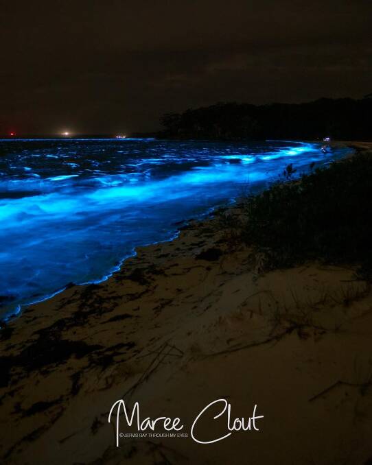 Bioluminescense has been a relatively rare occurrence this year - only one earlier sighting has been reported in Jervis Bay for 2022. Picture by Maree Clout.