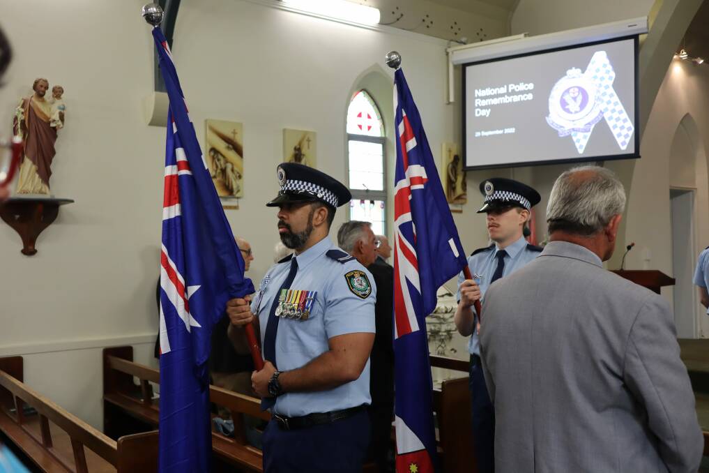 Senior Constable S Ronayne and Constable J Dwyer. Nowra Police Remembrance Day service. Picture by Jorja McDonnell.