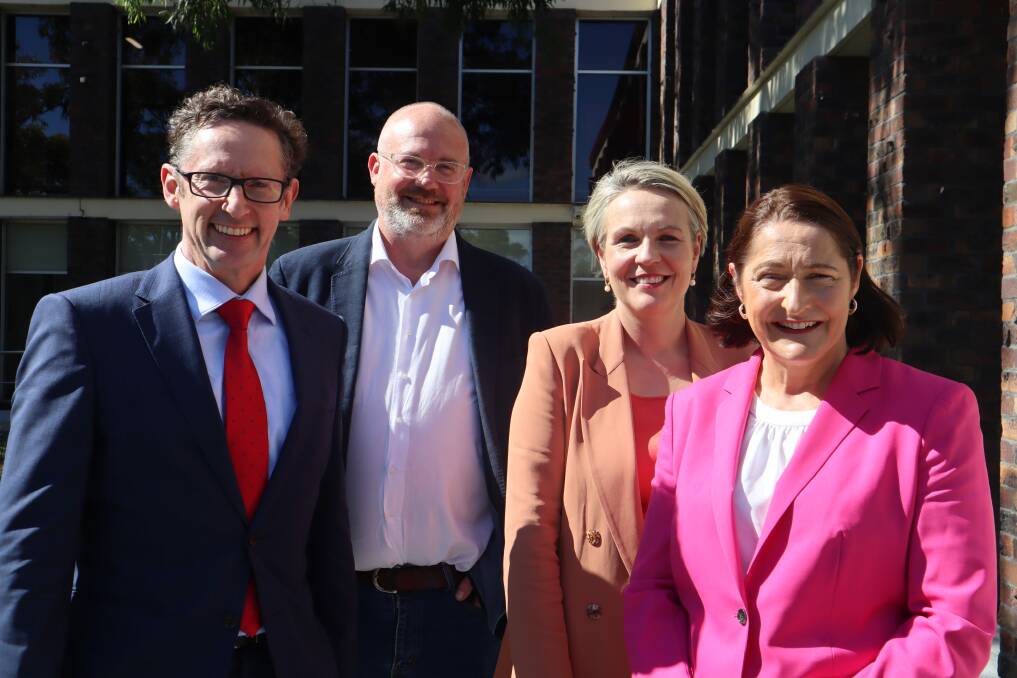 LAUNCH DAY: Whitlam MP Stephen Jones, NSW senator Tim Ayers, and Shadow Minister for Education and Women Tanya Plibersek joined Gilmore MP Fiona Phillips in Nowra for her re-election campaign launch. Photo: Jorja McDonnell