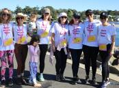 Helen Thomas (centre) and Gab's Dream Team were the number one fundraisers of Huskisson's Mother's Day Classic. They raised over $3000 in support of Milton teacher Gabrielle Peters. Picture: Jorja McDonnell