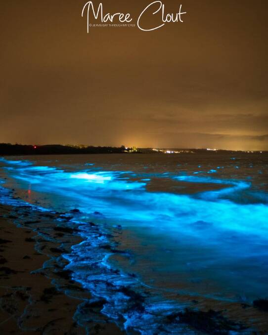 Bioluminescence was spotted around Jervis Bay over the weekend, delighting nature enthusiasts and photographers. Picture by Maree Clout.