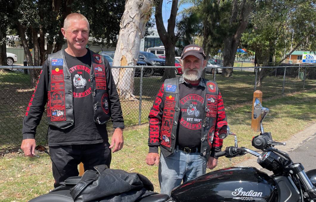 Andy Crole and Ted Hopkins of Easyriders Australia Eurobodalla chapter will be coasting down the Princes Highway on Sunday, December 3, to deliver toys to kids in South East Regional Hospital, Bega and to kids in Cobargo impacted by the Black Summer bushfires. Picture by Marion Williams