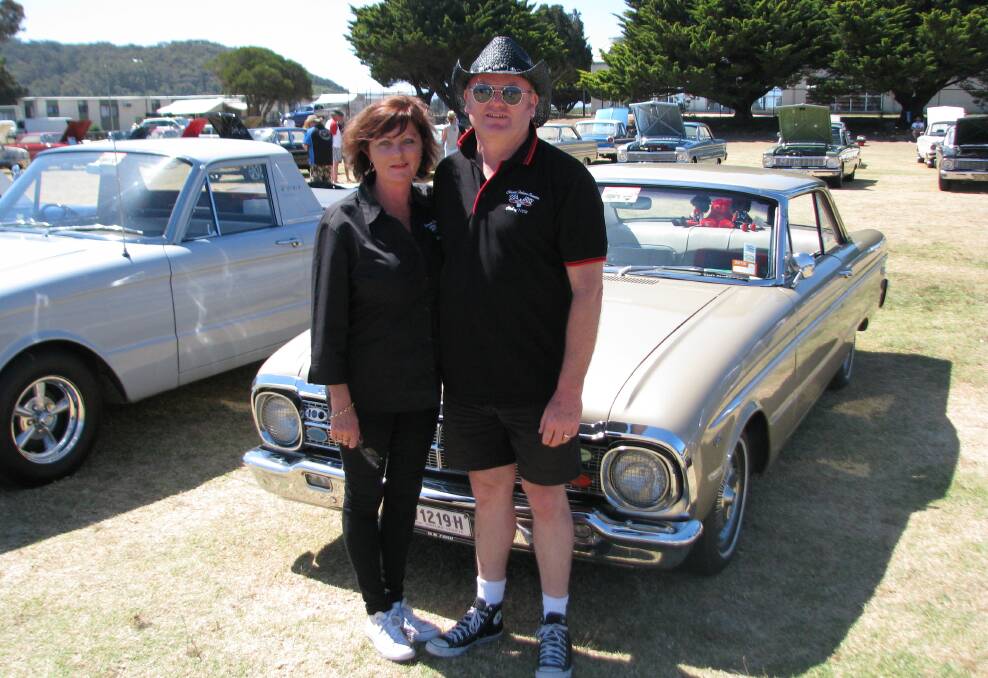 President of the Classic Falcon Owners Club NSW Darren Trew and his wife Narelle Trew have spent a year organising the 22nd Early Falcon Nationals that will be held in Narooma October 13-15. Picture supplied