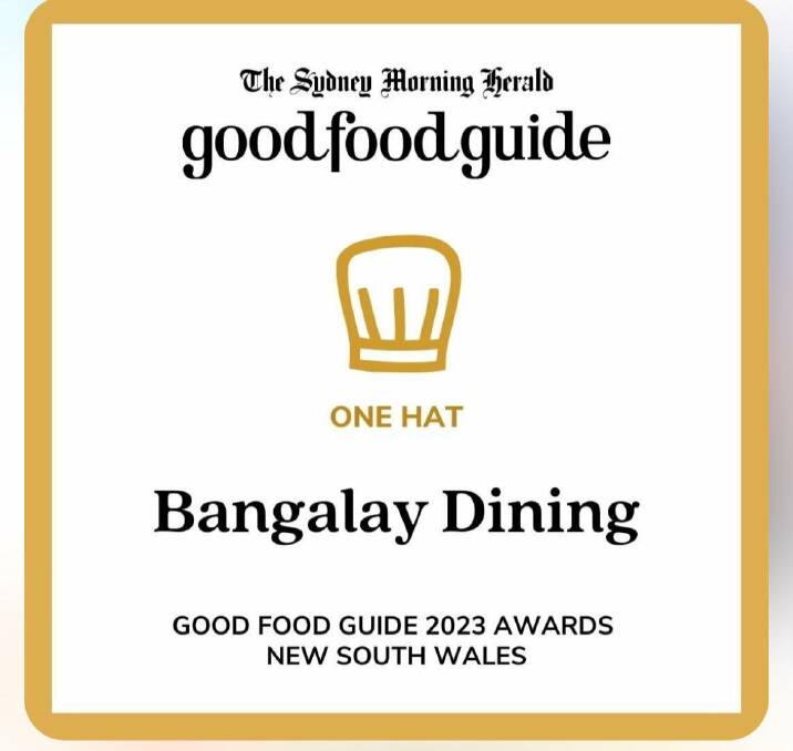 Bangalay Dining took home its very first 'Hat'. Picture supplied. 