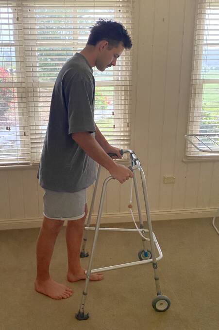 Cameron is gradually getting his strength back. Picture supplied