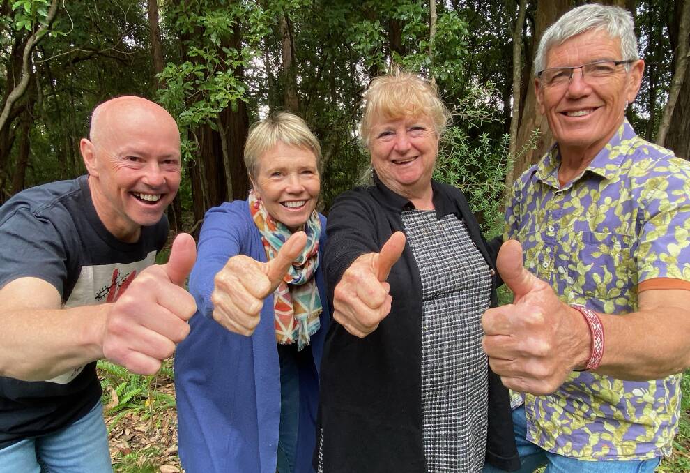 Some of the members of the Shoalhaven Alliance for Yes23 who will be out in force promoting support for the Indigenous Voice to Parliament referendum are Raul Arregui, Margie Jirgens, Helen Nugent and Peter Jirgens. Picture by Glenn Ellard.