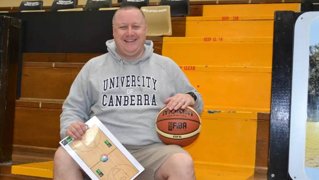 Scott Balsar was all smiles after being given a chance to step up into the WNBL, as assistant coach with the Canberra Capitals in 2014. File photo.