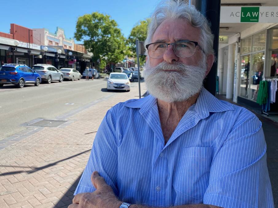 North Nowra's Dennis Johnson says there are simple solutions to recent crime and antisocial behaviour in the Nowra central business district. Picture by Glenn Ellard.