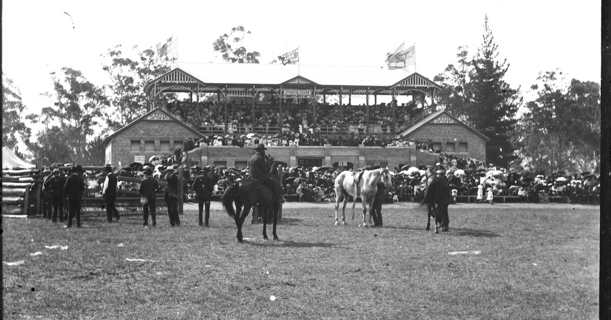 An early photograph of the Nowra Showground pavilion while hosting an event. Picture supplied.