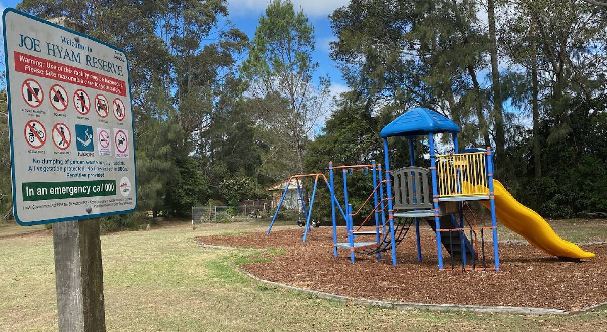 The playground within North Nowra's Joe Hyam Reserve is set to be replaced in coming months. Picture by Glenn Ellard.