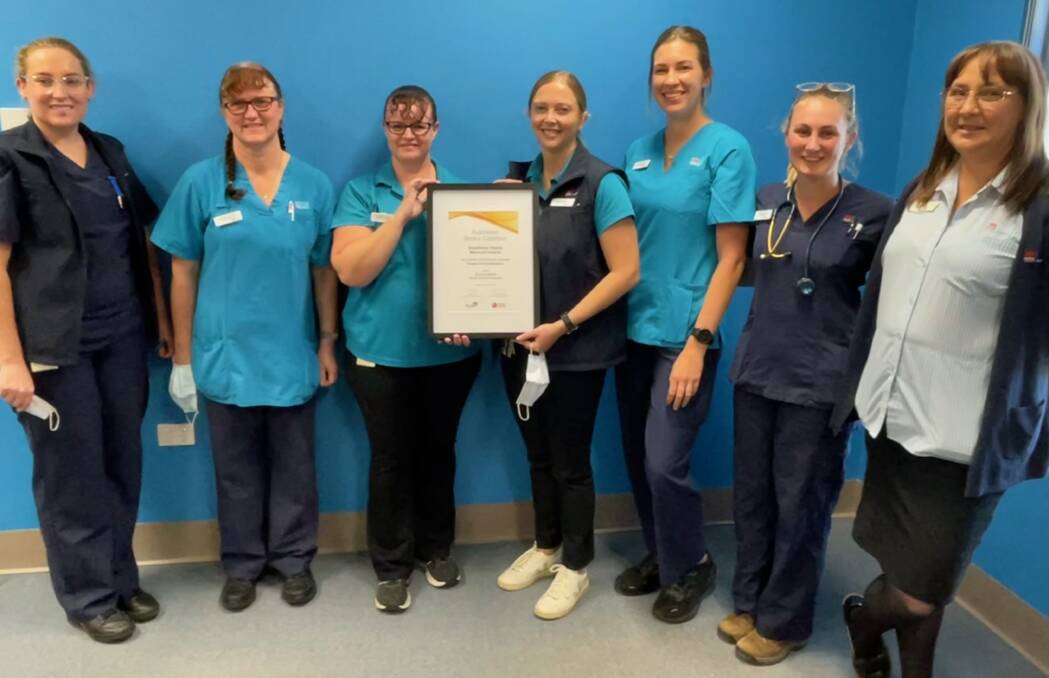 Staff from Shoalhaven Hospital's stroke unit with their latest recognition, awarded by the Australian Stroke Coalition. Picture by Glenn Ellard.