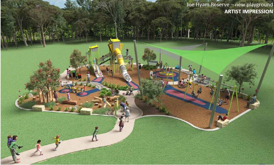 An artist's impression of how the new playground will look. Image supplied.