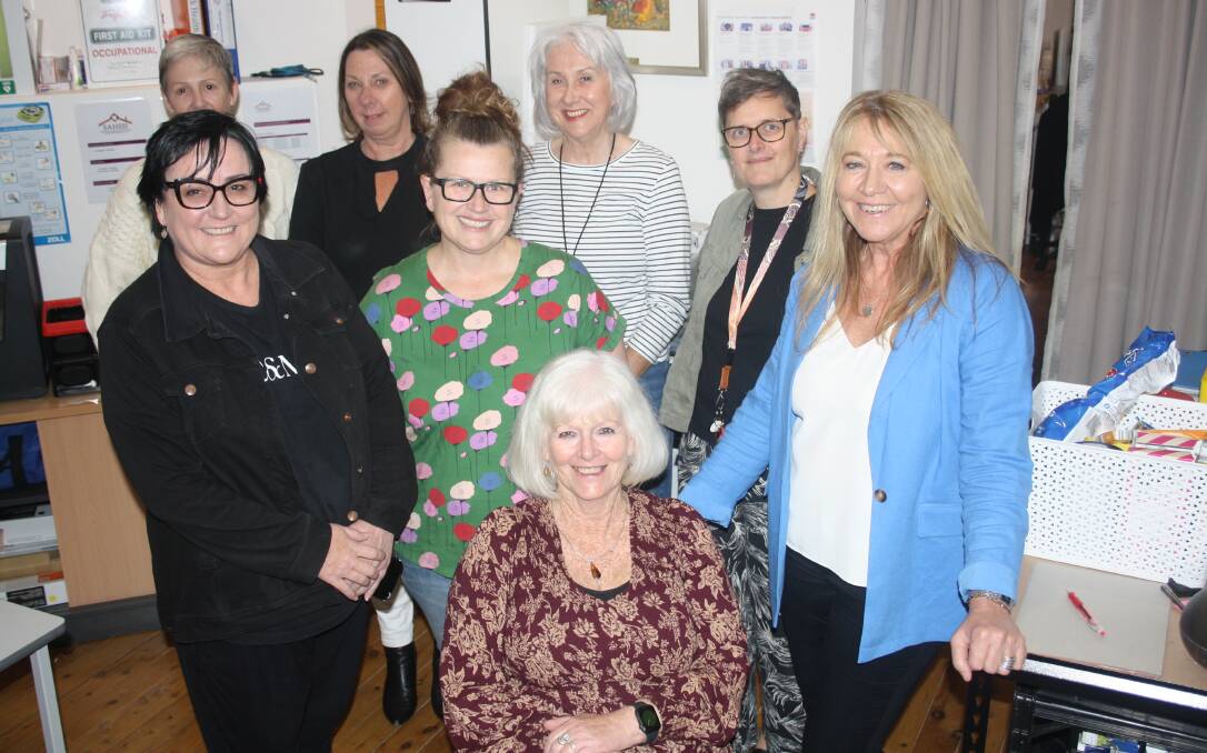 Domestic violence campaigner Sue Davies is farewell by her colleagues from SAHSSI during her final day on Friday, May 3. Picture by Glenn Ellard.