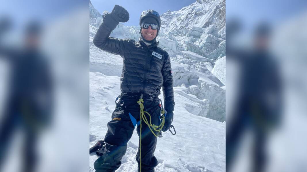 Jason Kennison was climbing Mount Everest to fundraise for Spinal Cord Injuries Australia. Picture by JustGiving.com