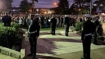 Large crowds gathered at a previous dawn service at Greenwell Point. Picture by Glenn Ellard.