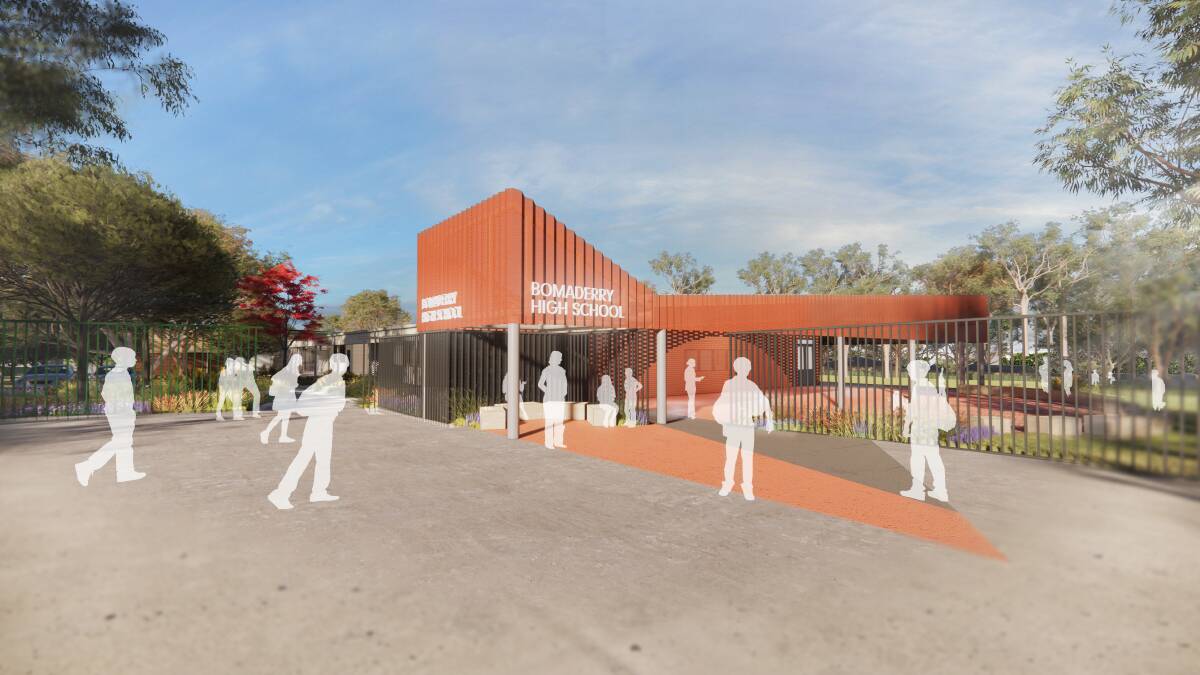 Artist renders of planned works to Bomaderry High School. Picture supplied