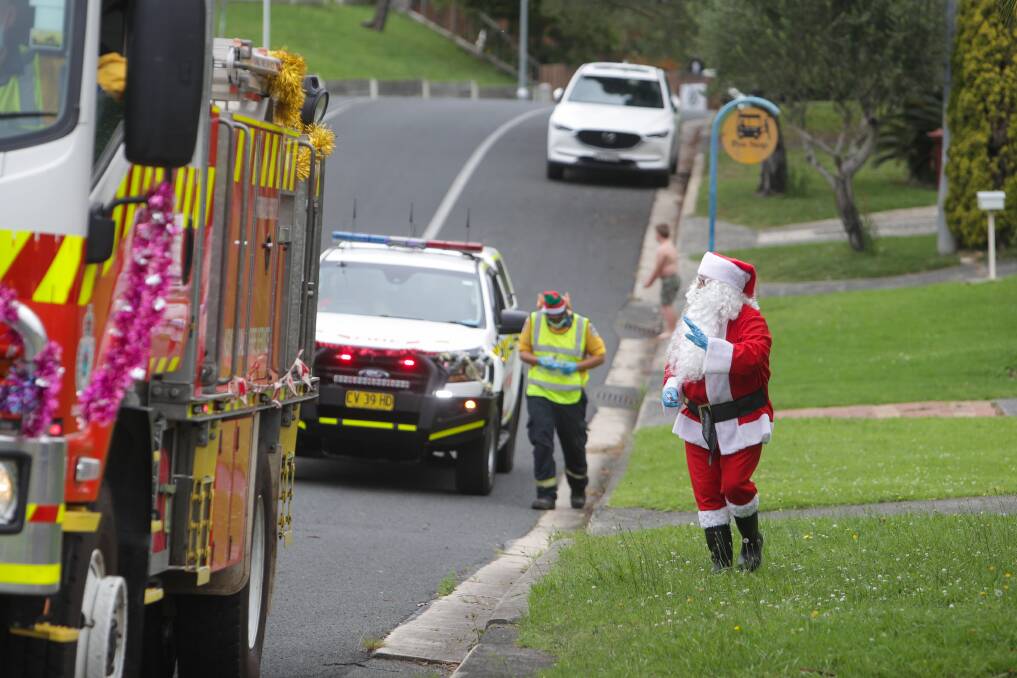 Santa Claus is coming to town with the NSW RFS. Picture by Adam McLean