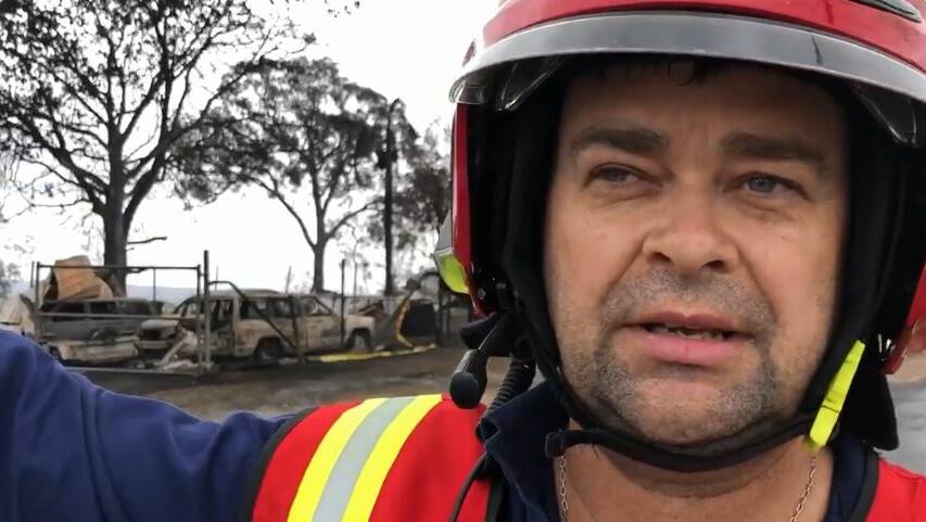 Moruya Fire and Rescue Captain Mark Gould describes the fire which swept through Yarragee Road, Moruya.