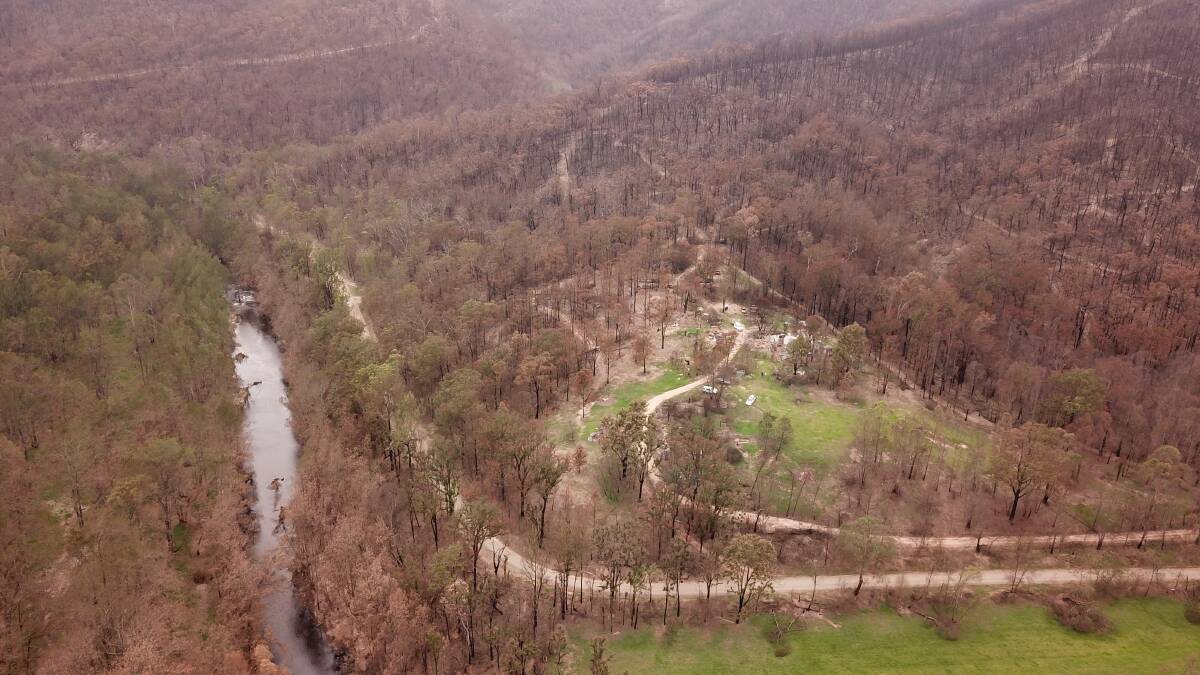Drone pictures of the Cormick property in the Deua Valley. PICTURES: Stack Space.
