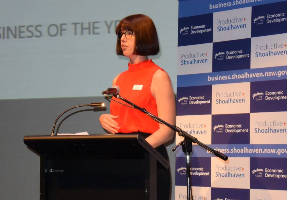 Libby Cupitt at the Proudly Shoalhaven campaign launch on Wednesday. 