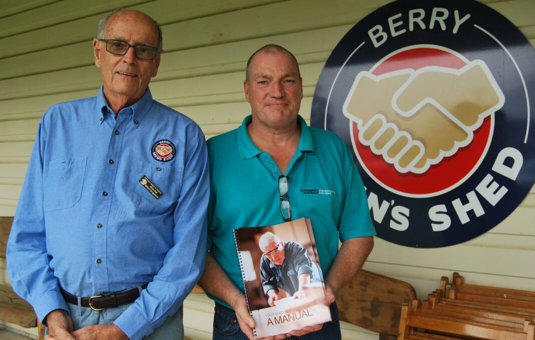 PARTNERSHIP: Berry Men's Shed member David Merrington and Alzheimer’s Australia project officer Stuart Torrance wanted to highlight the importance of openly discussing men's health.