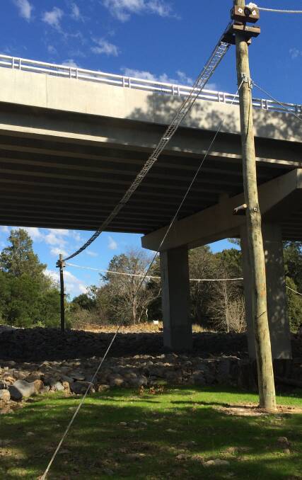 SAFE PASSAGE: Canopy rope bridges have been built beneath the Princes Highway to help animals including sugar gliders and possums to roam safely.