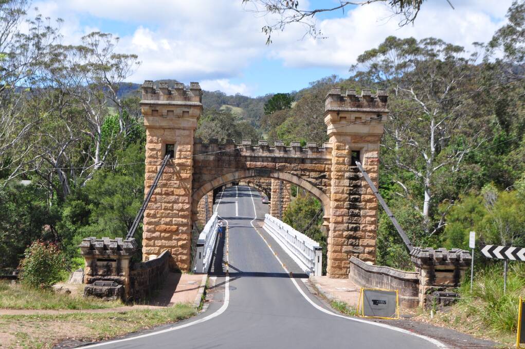 Kangaroo Valley's historic Hampden Bridge.