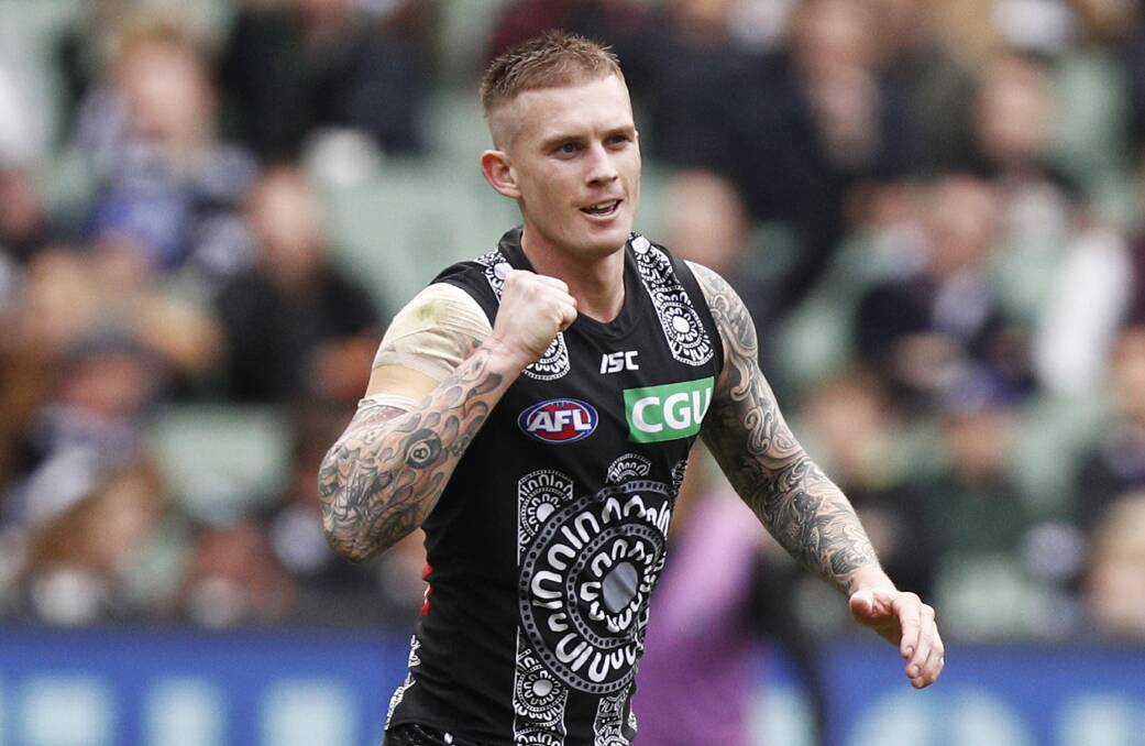 VIP PIE: Dayne Beams of the Collingwood Magpies is visiting the coast this weekend to support a Footy to Fight MND fundraiser. Photo: AAP/Daniel Pockett