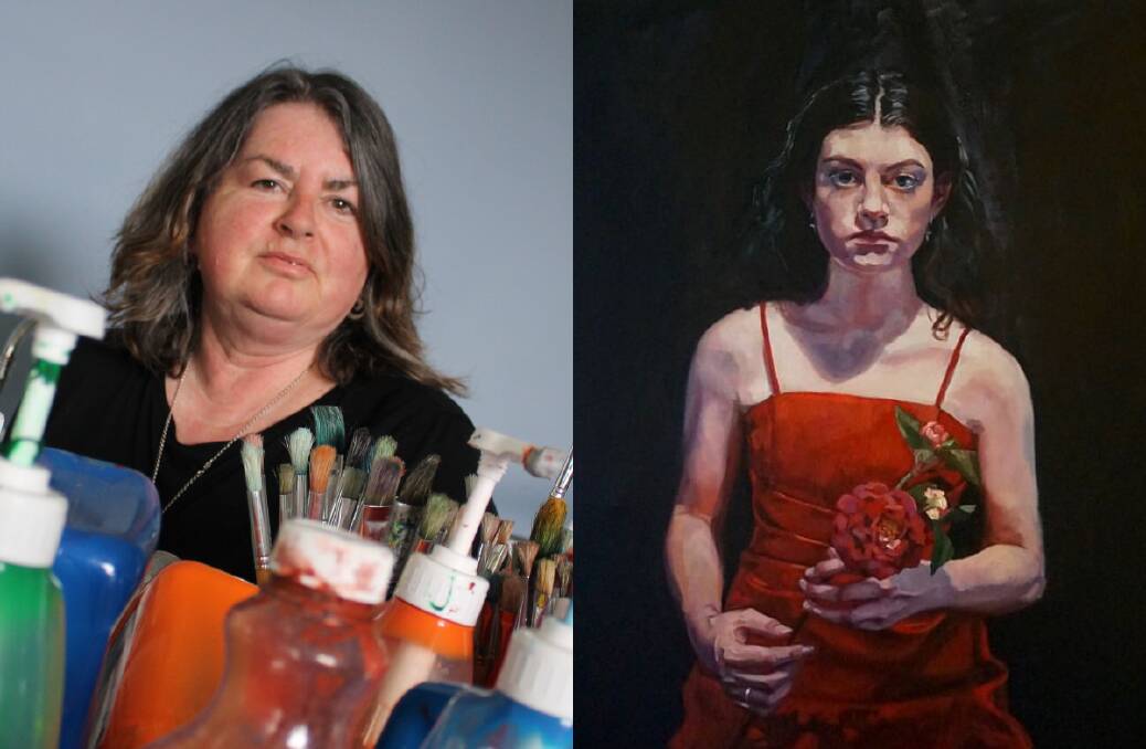Bermagui artist Bethany Thurtell has been mentoring Ruby Newell, and also used her as a subject for an entry in the 2020 Shirley Hannan National Portrait Award.