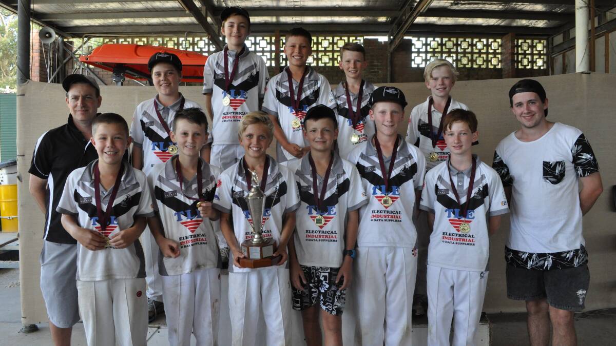 STRONGER AS ONE: The under 12s Berry-Shoalhaven Heads team that defeated Batemans Bay in the decider at Added Area.
