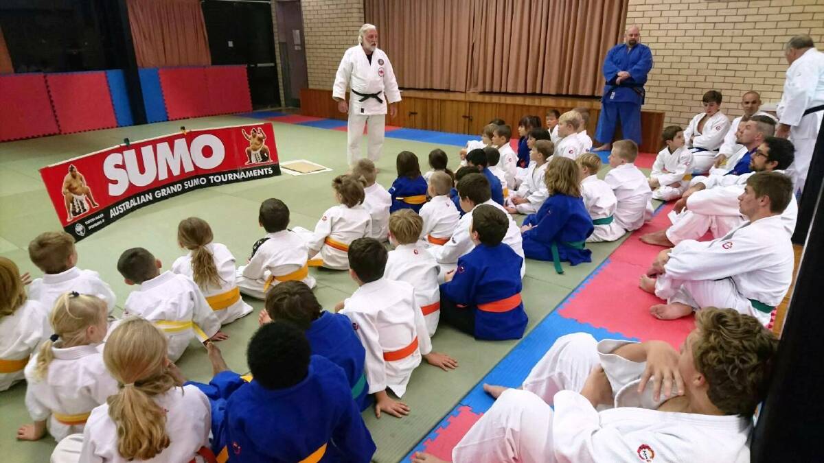 Sumo night: Students at Bushido Judo Club Shoalhaven Heads recently learnt about the relationship between judo and sumo wrestling. 