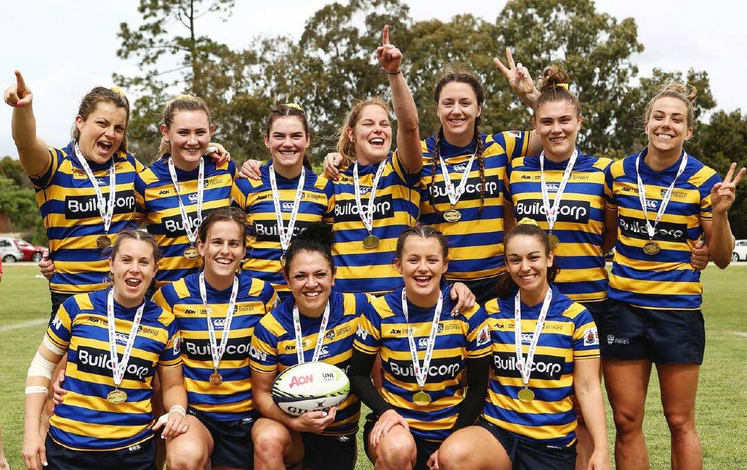 Lauren Murty (front row, second from right) and her Sydney University side. Photo: KAZ WATSON