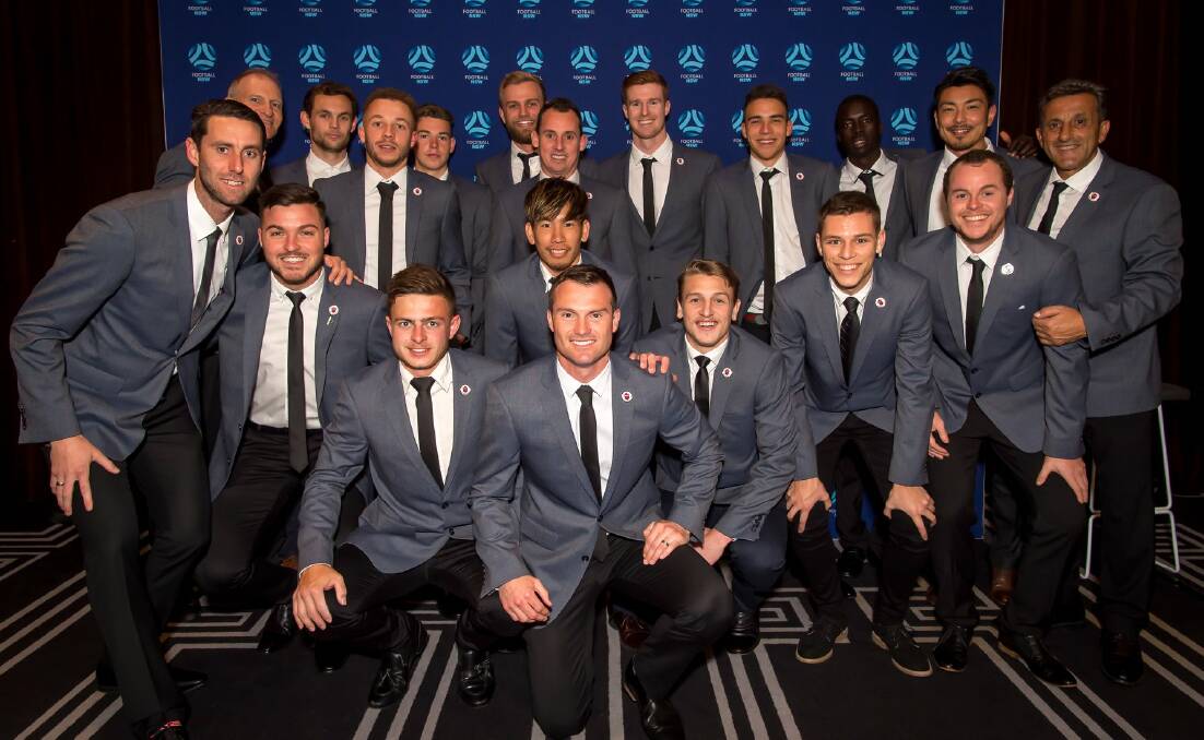 Chris Price (front and centre) and his Wolves at the 2019 presentation night. Photo: Pedro Garcia Photography